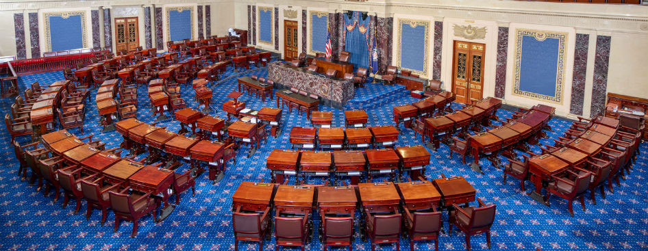 A internql picture of the US senate